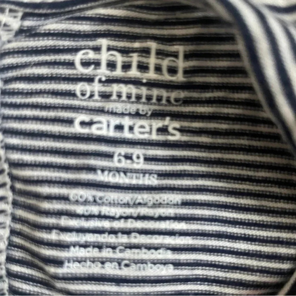 Carter’s Girl 3-Piece Set | Purple Print & Striped Dresses , Gray Leggings - Picture 4 of 9